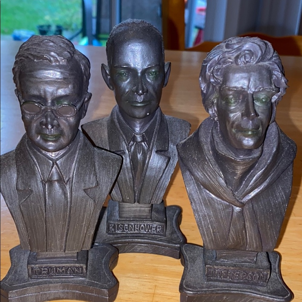 Three vintage mini president busts!